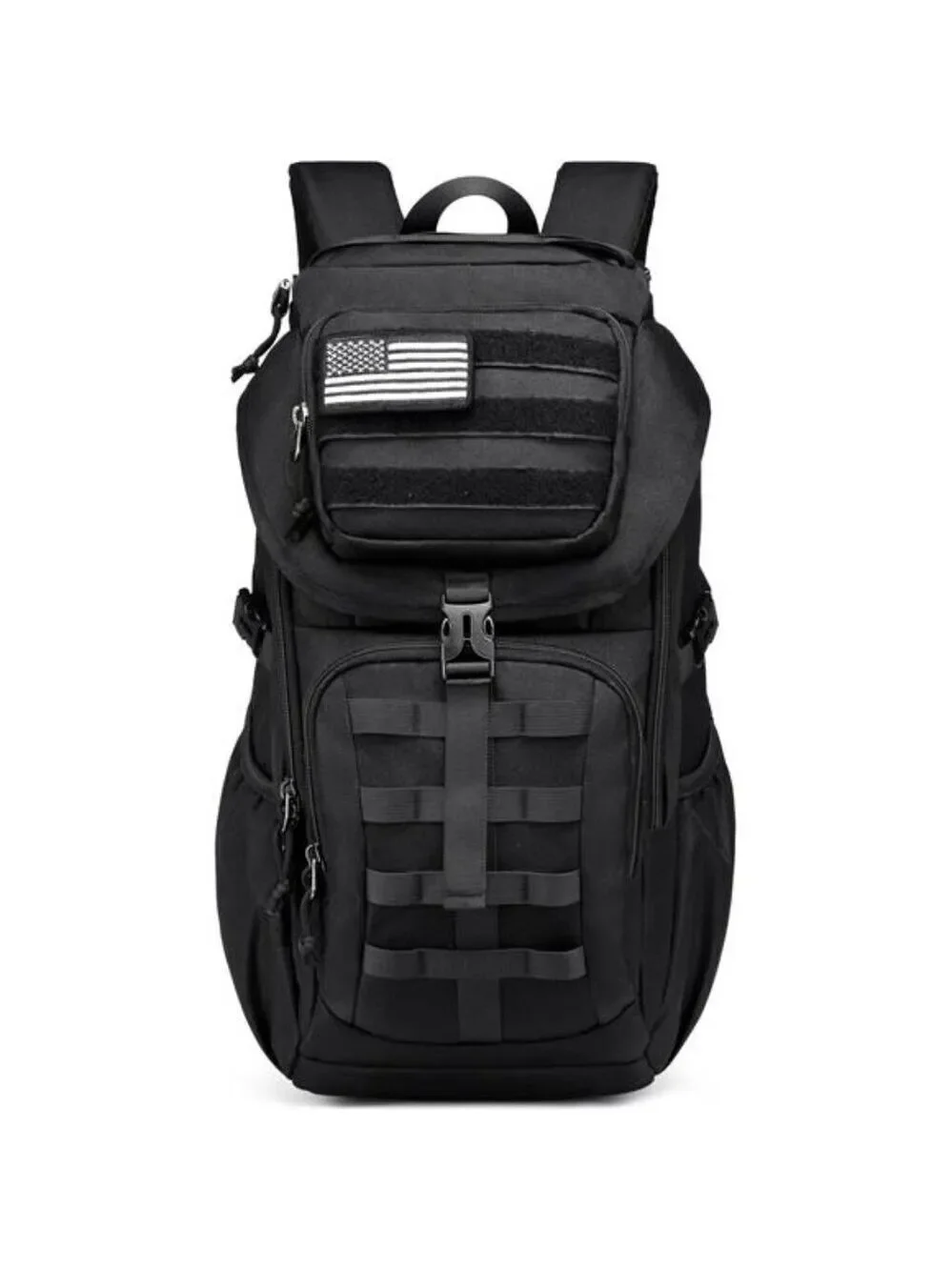 Tactical Backpack Molle Military Waterproof Hiking Camping Gear Black
